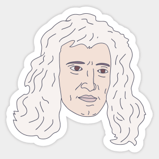 Isaac Newton - Famous Scientist - Calculus Inventor Sticker